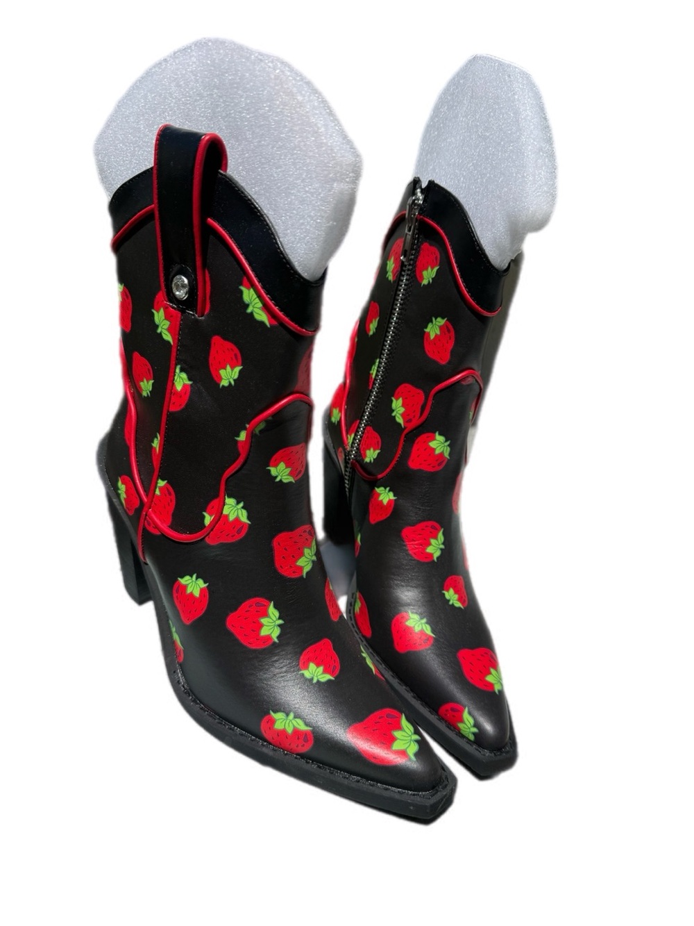 Strawberry Shortcake X Dolls Kill Western Cowboy Strawberry Printed Booties